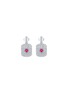 细节 - 点击放大 - LC COLLECTION JEWELLERY - 18K White Gold Diamond Ruby Drop Earrings