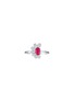 首图 - 点击放大 - LC COLLECTION JEWELLERY - 18K White Gold Diamond Ruby Ring — Size US 7