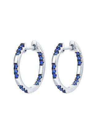 细节 - 点击放大 - LC COLLECTION JEWELLERY - 18K White Gold Blue Sapphire Earrings