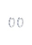 细节 - 点击放大 - LC COLLECTION JEWELLERY - 18K White Gold Diamond Blue Sapphire Earrings