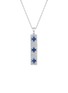 首图 - 点击放大 - LC COLLECTION JEWELLERY - 18K White Gold Diamond Blue Sapphire Pendant Necklace