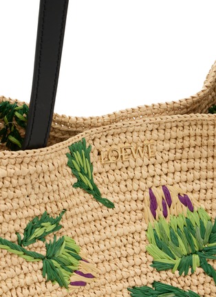 细节 - 点击放大 - LOEWE x PAULA's IBIZA - Puzzle Fold Raffia Leather Tote Bag