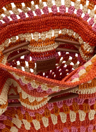 细节 - 点击放大 - LOEWE x PAULA's IBIZA - Medium Flamenco Raffia Leather Clutch Bag