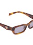 细节 - 点击放大 - PRADA - Tortoise Acetate Rectangle Sunglasses