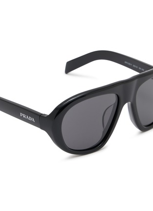 细节 - 点击放大 - PRADA - Acetate Oval Sunglasses