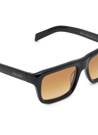 细节 - 点击放大 - PRADA - Tortoise Acetate Rectangle Sunglasses