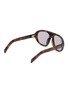 模特儿示范图 - 点击放大 - PRADA - Tortoise Acetate Oval Sunglasses