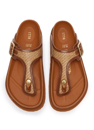 细节 - 点击放大 - BIRKENSTOCK 1774 - Gizeh 拉菲草拼接人字拖
