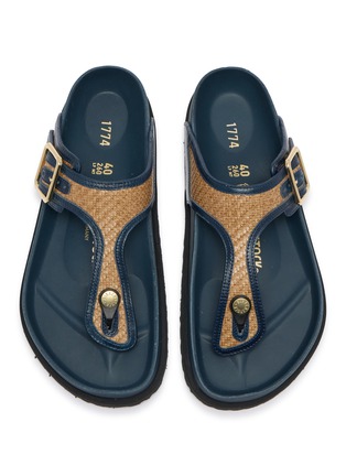 细节 - 点击放大 - BIRKENSTOCK 1774 - Gizeh 拉菲草拼接人字拖