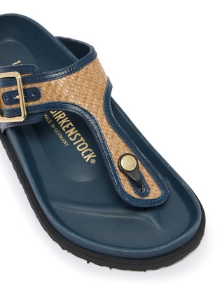 细节 - 点击放大 - BIRKENSTOCK 1774 - Gizeh 拉菲草拼接人字拖