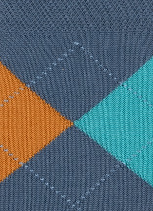 细节 - 点击放大 - FALKE - Checked Mid-Calf Dress Socks