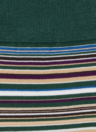 细节 - 点击放大 - FALKE - Striped Mid-Calf Dress Socks