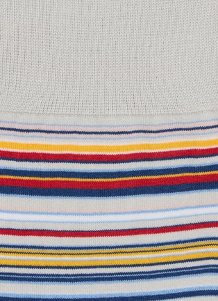 细节 - 点击放大 - FALKE - Striped Mid-Calf Dress Socks