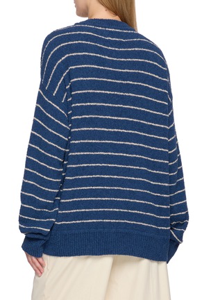背面 - 点击放大 - THE ELDER STATESMAN - Thin Stripe Crew Neck Sweater