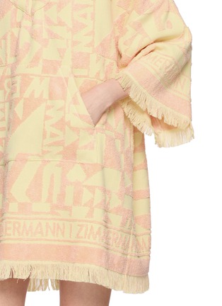  - ZIMMERMANN - Solstice Fringed Logo Hooded Towel Mini Dress
