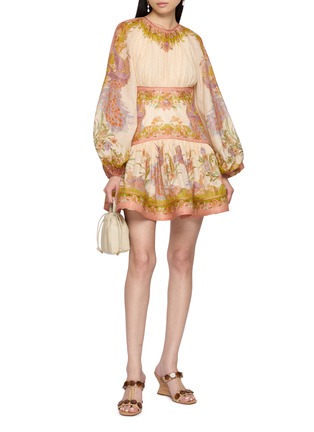 模特儿示范图 - 点击放大 - ZIMMERMANN - Bishop Sleeve Mini Dress