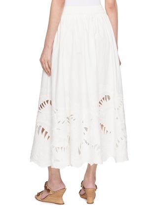 背面 - 点击放大 - ZIMMERMANN - Embroidered Cut Out Cotton Maxi Skirt