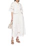 模特儿示范图 - 点击放大 - ZIMMERMANN - Embroidered Cut Out Cotton Maxi Skirt