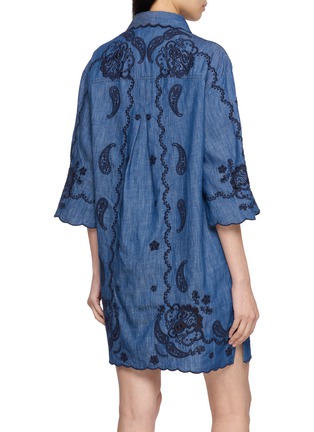 背面 - 点击放大 - ZIMMERMANN - Embroidered Open Collar Shirt Dress
