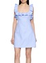 首图 - 点击放大 - ZIMMERMANN - Ruffled Open Back Square Neck Mini Dress