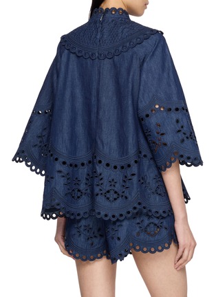 背面 - 点击放大 - ZIMMERMANN - Embroidered Cut Out Cotton Shirt