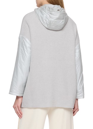 背面 - 点击放大 - HERNO - Hybrid Knit Hooded Zip-Up Coat
