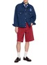 模特儿示范图 - 点击放大 - LEVI'S - X World Cup Standard 478 Denim Baggy Shorts