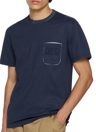  - LOEWE - 双色徽标贴袋短袖 T 恤