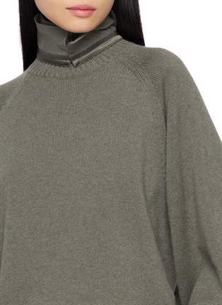 - BRUNELLO CUCINELLI - 双层领羊绒针织衫