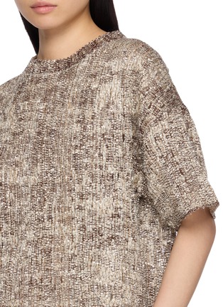  - BRUNELLO CUCINELLI - 杂花短袖针织上衣
