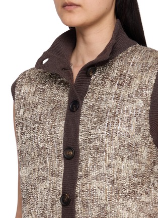  - BRUNELLO CUCINELLI - 亮片粗花呢针织马甲