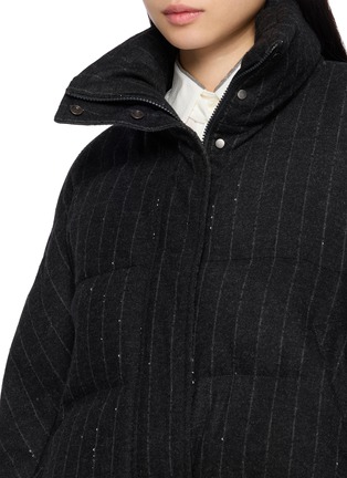  - BRUNELLO CUCINELLI - 亮片条纹抽绳棉服