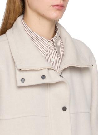  - BRUNELLO CUCINELLI - 毛绒领羊毛外套