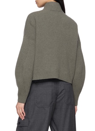 背面 - 点击放大 - BRUNELLO CUCINELLI - 立领罗纹羊绒开衫