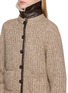  - BRUNELLO CUCINELLI - 毛绒翻领皮饰开衫