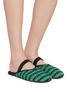 模特儿示范图 - 点击放大 - FLOWZE SHOES - FLÒ MULE Drawstring Leather Sandals