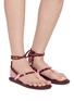 模特儿示范图 - 点击放大 - FLOWZE SHOES - FLÒ TWIN Leather Sandals