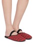模特儿示范图 - 点击放大 - FLOWZE SHOES - FLÒ MULE Drawstring Leather Sandals