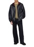 模特儿示范图 - 点击放大 - LOEWE - Contrast Hood Leather Jacket
