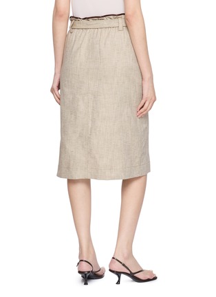 背面 - 点击放大 - EDITION - Ruffle Belted Waist Midi Skirt