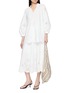 模特儿示范图 - 点击放大 - EDITION - Eyelet Embroidered Midi Skirt