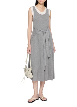 模特儿示范图 - 点击放大 - EDITION - Tie Waist Knitted Midi Dress