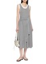 模特儿示范图 - 点击放大 - EDITION - Tie Waist Knitted Midi Dress