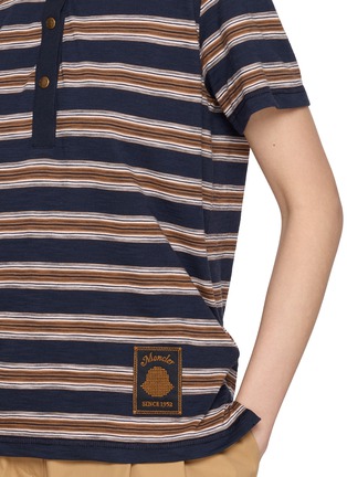  - MONCLER - LOGO 饰条纹 POLO 衫