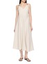 首图 - 点击放大 - EDITION - Leather Shoulder Strap Midi Dress