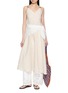 模特儿示范图 - 点击放大 - EDITION - Leather Shoulder Strap Midi Dress
