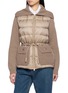 MONCLER 绗缝羽绒拼接针织夹克