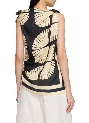 背面 - 点击放大 - EDITION - Sleeveless Scarf Knotted Printed Top