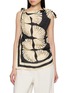 首图 - 点击放大 - EDITION - Sleeveless Scarf Knotted Printed Top