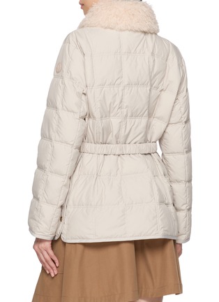 背面 - 点击放大 - MONCLER - 绒毛领收腰绗缝夹克